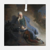 Jeremiah Lamenting über den Fall Jerusalems, Rembr Ornament Aus Glas (Rückseite)