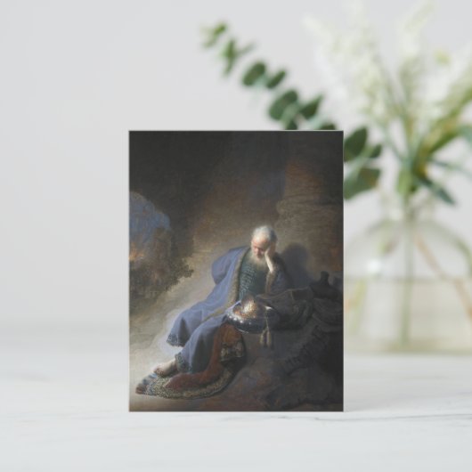 Jeremiah Lamenting über den Fall Jerusalems, Rembr Postkarte (Stehend Vorderseite)