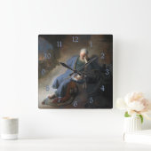 Jeremiah Lamenting über den Fall Jerusalems, Rembr Quadratische Wanduhr (Zuhause)