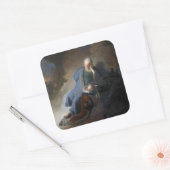 Jeremiah Lamenting über den Fall Jerusalems, Rembr Quadratischer Aufkleber (Umschlag)