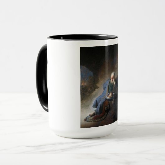 Jeremiah Lamenting über den Fall Jerusalems, Rembr Tasse (Vorderseite Links)