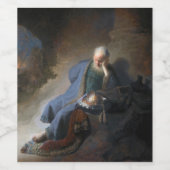 Jeremiah Lamenting über den Fall Jerusalems, Rembr Weinetikett (Einzelnes Label)