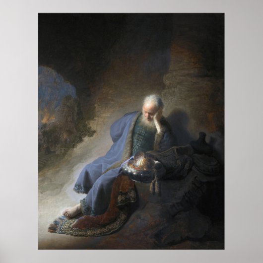 Jeremiah Zerstörung Jerusalem Bibel Rembrandt Poster (Vorne)