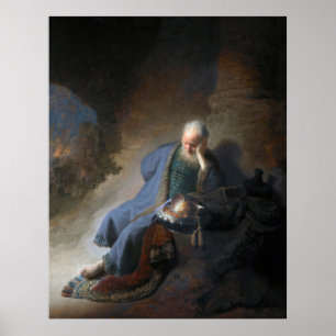 Jeremiah Zerstörung Jerusalem Bibel Rembrandt Poster