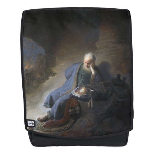 Jeremiah Zerstörung Jerusalem Bibel Rembrandt Rucksack (Vorderseite)