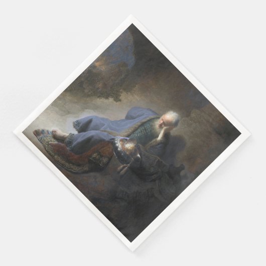 Jeremiah Zerstörung Jerusalem Bibel Rembrandt Serviette (Ecke)