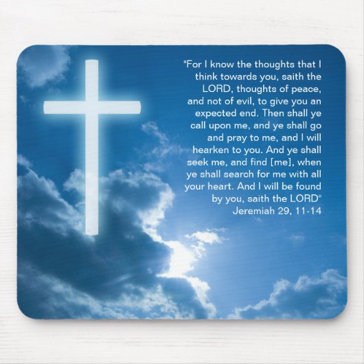 Jeremias 29; 11-14 - Christliches Mousepad (Vorne)