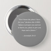 JEREMIAS-29:11 Bibel-Vers Button (Vorne & Hinten)