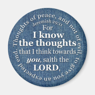 Jeremias-29:11 KJV Denim-Bibel-Vers-Zitat Magnet