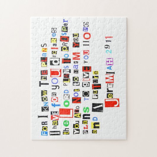 Jeremias-29:11 Lösegeld-Anmerkungs-Art Puzzle (Vertikal)