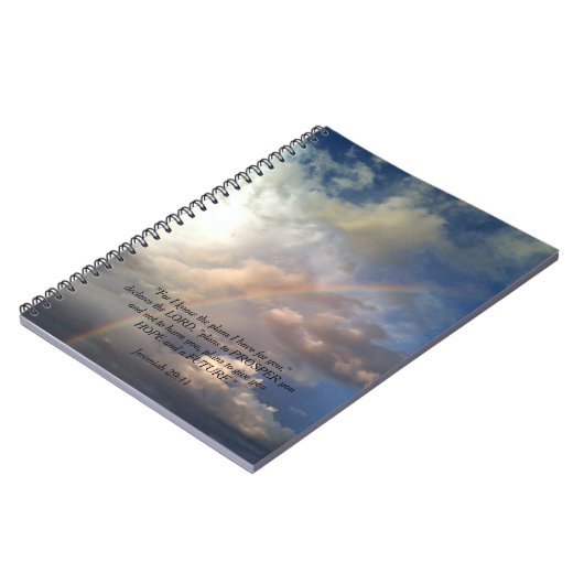 Jeremias-29:11 Regenbogen-Notizbuch Notizblock (Linke Seite)