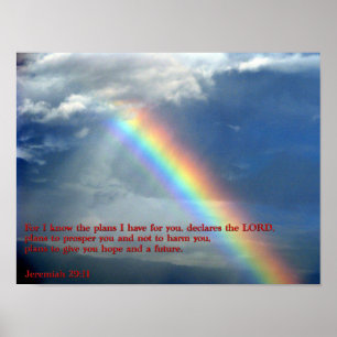Jeremias-29:11 Regenbogen Poster