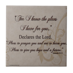 Jeremias-29:11 Schrifts-Geschenk Fliese