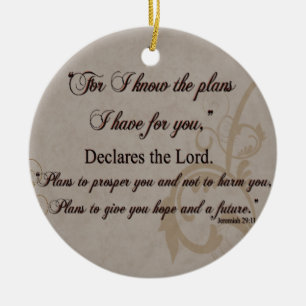 Jeremias-29:11 Schrifts-Geschenk Keramikornament
