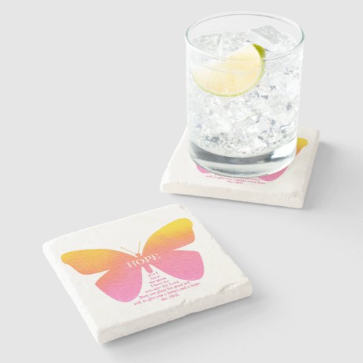 Jeremias-29:11 Steinuntersetzer (Seitenansicht)