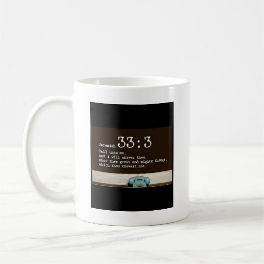 Jeremias-33:3 Kaffeetasse (Links)