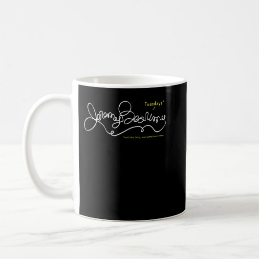 Jeremy Bearimy in weiß (mit Notation) Classic T Kaffeetasse (Links)