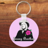 Jeremy Bentham mit tropischer Blume Schlüsselanhänger (Vorderseite)