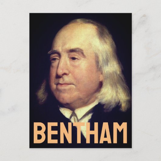 Jeremy Bentham Postkarte (Vorderseite)