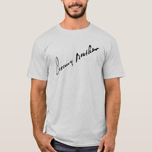 Jeremy Bentham Signature T - Shirt (Vorderseite)