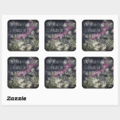 Jeremy Bentham Zitat inspirierend Quadratischer Aufkleber (Blatt)