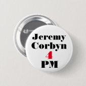 "Jeremy Corbyn 4 Knopf-Abzeichen P.M." Button (Vorne & Hinten)