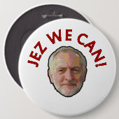 Jeremy Corbyn "Jez können wir" Abzeichen Button (Vorne & Hinten)