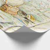 Jeremy Fisher auf einem Lily-Pad von Beatrix Potte Geschenkpapier (Ecke)