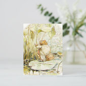 Jeremy Fisher auf einem Lily-Pad von Beatrix Potte Postkarte (Stehend Vorderseite)