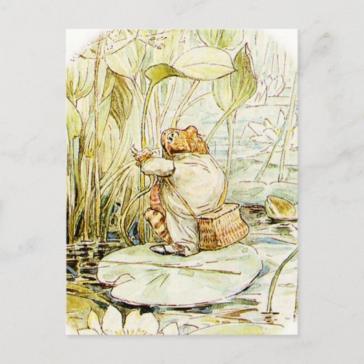 Jeremy Fisher auf einem Lily-Pad von Beatrix Potte Postkarte (Vorderseite)