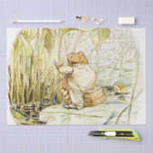 Jeremy Fisher auf einem Lily-Pad von Beatrix Potte Seidenpapier (Handwerk)