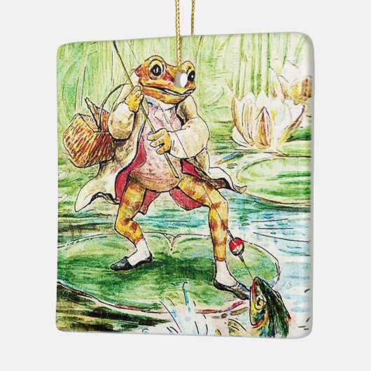 “Jeremy Fisher Catches a Fish” by Beatrix Potter Keramikornament (Links)