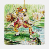 “Jeremy Fisher Catches a Fish” by Beatrix Potter Keramikornament (Rückseite)