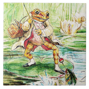 "Jeremy Fisher Catches a Fish" von Beatrix Potter Fliese