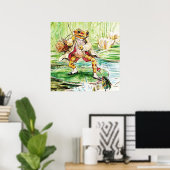 "Jeremy Fisher Catches a Fish" von Beatrix Potter Poster (Heimbüro)