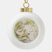 Jeremy Fisher Eats Lunch by Beatrix Potter Keramik Kugel-Ornament (Vorderseite)