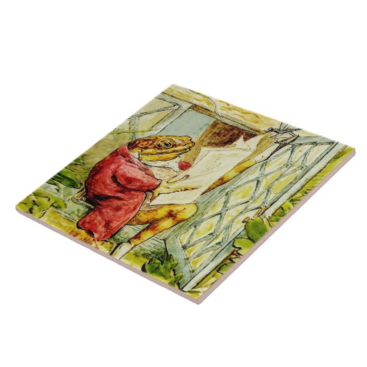 "Jeremy Fisher liest die Nachrichten von Beatrix P Fliese (Seite)