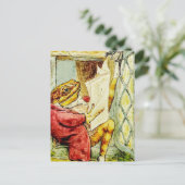 "Jeremy Fisher liest die Nachrichten von Beatrix P Postkarte (Stehend Vorderseite)