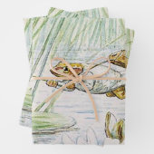 Jeremy Fisher macht einen großen Sprung von Beatri Geschenkpapier Set (Beispiel)