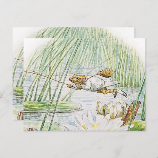 Jeremy Fisher macht einen großen Sprung von Beatri Postkarte (Vorne/Hinten)