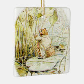 Jeremy Fisher on a Lily pad by Beatrix Potter Keramikornament (Rechts)