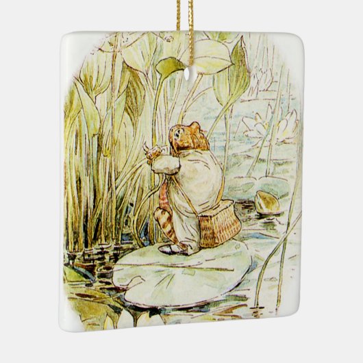 Jeremy Fisher on a Lily pad by Beatrix Potter Keramikornament (Rechts)