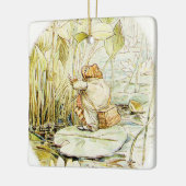 Jeremy Fisher on a Lily pad by Beatrix Potter Keramikornament (Links)