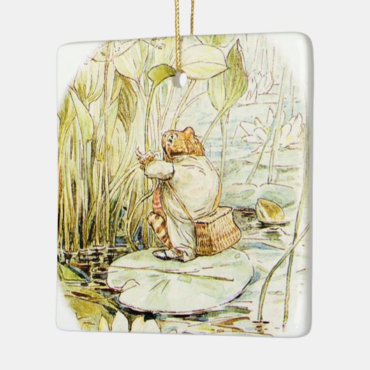 Jeremy Fisher on a Lily pad by Beatrix Potter Keramikornament (Links)