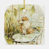 Jeremy Fisher on a Lily pad by Beatrix Potter Keramikornament (Rückseite)