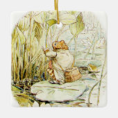 Jeremy Fisher on a Lily pad by Beatrix Potter Keramikornament (Vorderseite)