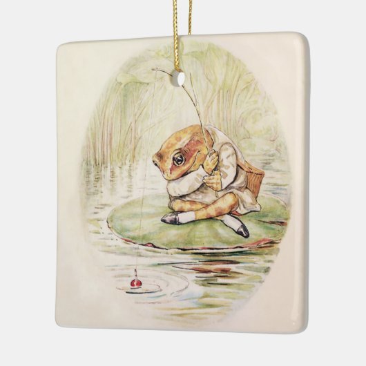"Jeremy Fisher on a Lilypad" von Beatrix Potter Keramikornament (Links)