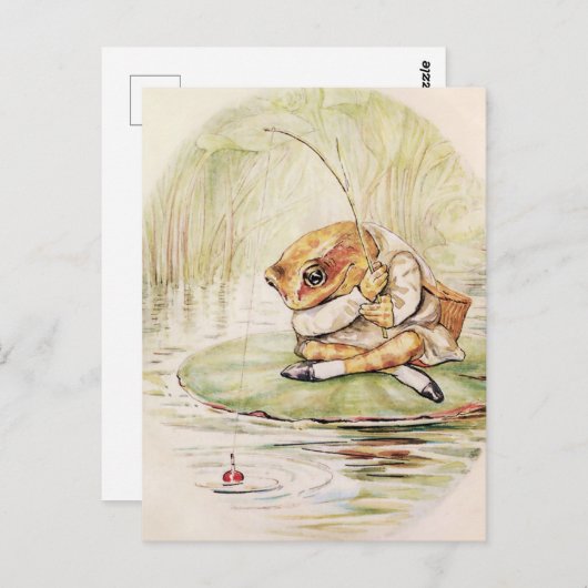 "Jeremy Fisher on a Lilypad" von Beatrix Potter Postkarte (Vorne/Hinten)