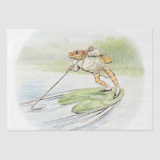 Jeremy Fisher Poles auf einem Lily Pad Seidenpapier (Vorderseite)