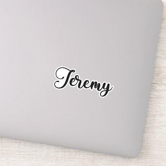 Jeremy Name - Handgeschriebene Kalligrafie Aufkleber (Detail)